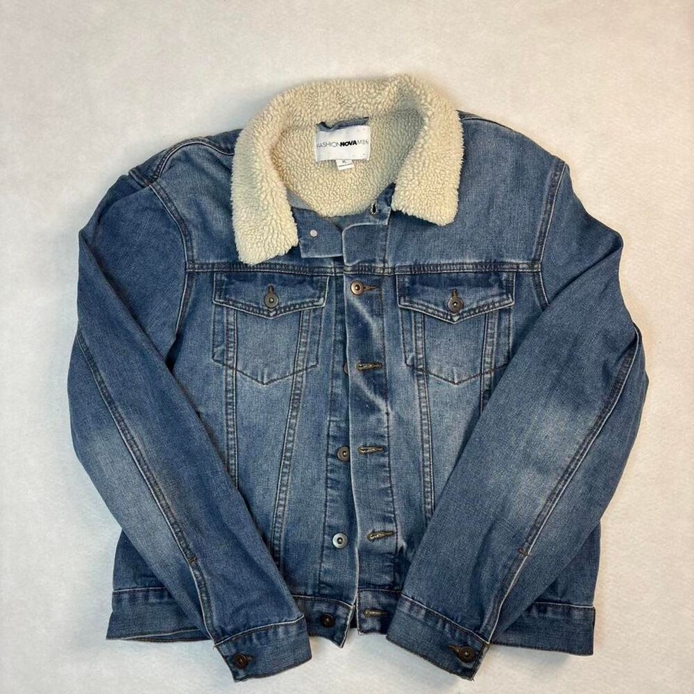 Fashion-nova Men's Blue and Navy Jacket - Picture 1 of 5